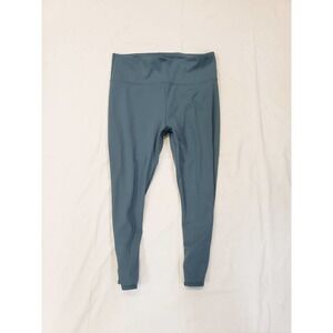 Teal XL JoyLab leggings. 21" inseam. Waistband pocket. Webbing detail on calf.